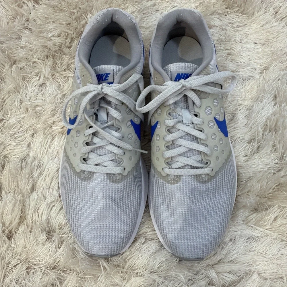 Nike‎ Downshifter 7 Running Shoe Pure Platinum Medium Blue Wolf Grey Size 10